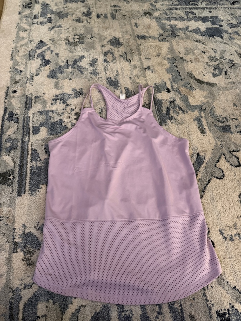 Under Armour Lavender Mesh Hem Tank Top